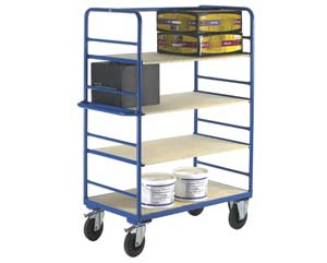 Unbranded Sturdy shelf truck with base and 3 shelves