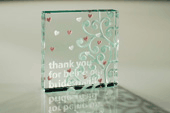 Unbranded Stylish medium paperweight thank you for being our bridesmaid