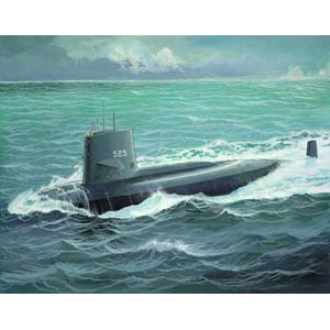 Unbranded Submarine U.S.S. Skipjack plastic kit 1:230
