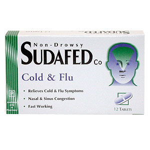 Sudafed Co Tablets - Size: 12
