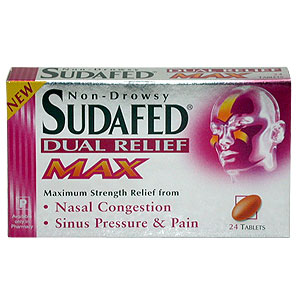 Sudafed Dual Relief Max Tablets - Size: 24