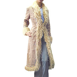 Suede Afghan Embroidered Coat
