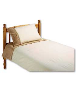 Suede Effect Single Duvet Cover Set - Mocha