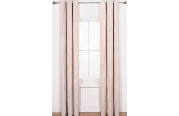 Unbranded Suedette Curtains - 168 x 228cm - Cream