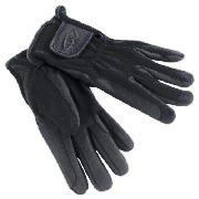 Unbranded Suedette Horse Riding Gloves, Black, 2 Pk - Medium