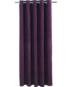 Unbranded Suedette Lined Blackcurrant Eyelet Curtains - 66