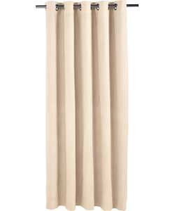 Unbranded Suedette Lined Cream Eyelet Curtains - 90 x 90