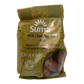 Unbranded Suma Organic Brazil Nuts - Milk Chocolate - 125g