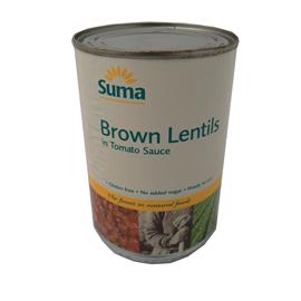 Unbranded Suma Organic Brown Lentils in Tomato Sauce -