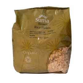Unbranded Suma Organic Rice Flakes Brown - 500g