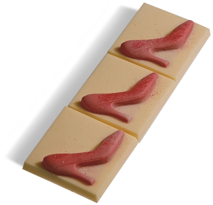Unbranded Sumptuous Belgian Chocolate Trio: Pink Blush Stilettos