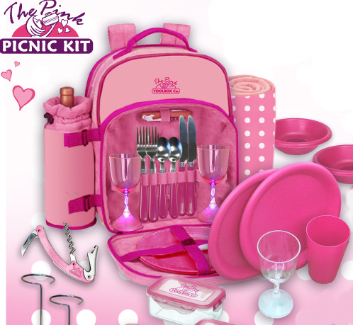 Unbranded Sumptuously Girlie Pink Picnic Kit