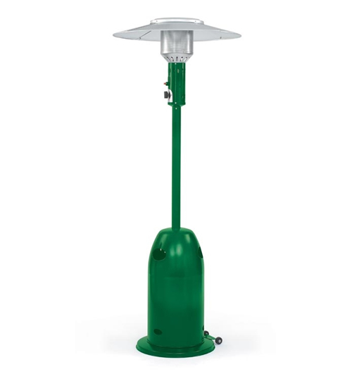 This 2.3m high patio heater has a stunning green finish and would bring character to any patio. The 