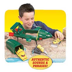 The 16ins Super Thunderbird 2 has 7 authentic phrases and engine noises it includes thunderbird 4