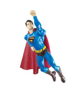 Roto-cast figure is lightweight and easily transforms from a heroic position to an iconic flying