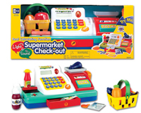 A great supermarket till which combines a till with real calculating functions, a scale with light