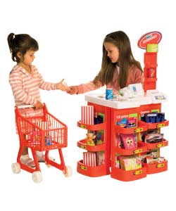 Unbranded Supermarket Set with Shopping Trolley