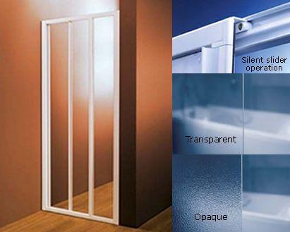 Supernova 3-Part Sliding Shower Door with Anticalc