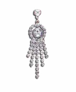 Surgical Steel Glitzy Tassle Body Bar