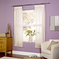 Susan Tab Top Voile Curtains Cream 145 x 229cm