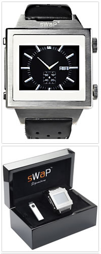This stylish wristwatch provides mobile communications via an unlocked Quad-band connection to make and receive calls in high clarity. All you have to do is simply slot your own SIM card in and begin making and receiving calls as it operates with all