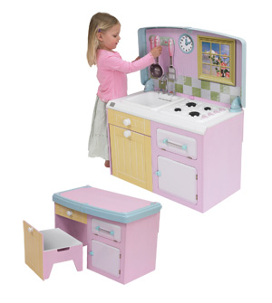 Fantastic Swap Top Kitchen; 2 in 1 desk and kitchen perfect for hours of role play fun, magically tr