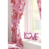 Unbranded Sweet Hearts Lined Curtains