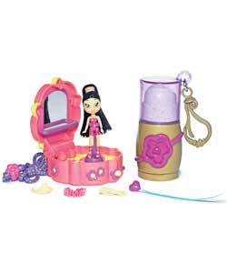 Gorgeous magic locket for you to wear, lipstick case and exclusive doll with real hair for you to st