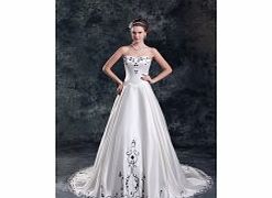 Unbranded Sweetheart Backless Flower Embroidery Draped