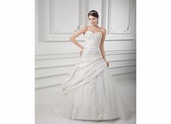 Unbranded Sweetheart Beading Lace Pleat Princess Taffeta