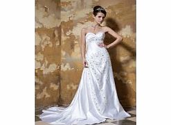 Unbranded Sweetheart Terse Wedding Dresses (Satin Sweep
