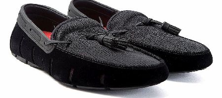 Unbranded Swims Black Velvet Tassel Loafer