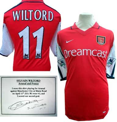 Unbranded Sylvain Wiltord and#8211; Match worn shirt vs. Manchester City and8211; 11/4/2001