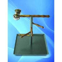 Unbranded Tabletsletop Parrot Cage Play Silver 61x56x66cm