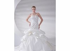 Unbranded Taffeta Chapel Train Sweetheart Ivory Luxury