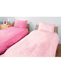 Unbranded Taffeta Hearts Single Duvet Set