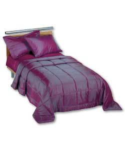 Taffeta Square Single Bed Set - Amethyst
