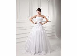 Unbranded Taffeta Strapless Beading Pleat Princess