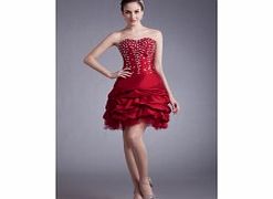Unbranded Taffeta Sweetheart Neckline Beaded and Irregular