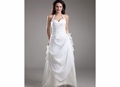 Unbranded Taffeta Tulle Floor-length Halter Sweetheart