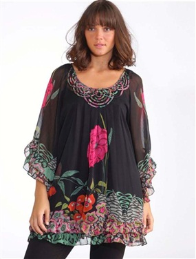 Unbranded Taillissime Loose-Fit Voile Blouse