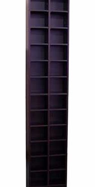 Unbranded Tall Media Storage Tower Shelves - Dark Brown