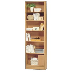 Tall Narrow Bookcase - Beech 60W x 29D x 202H cm.  Free 30-Day Trial and FREE Next-Day* delivery