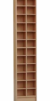 Unbranded Tall Sleek Media Storage Tower - Oak