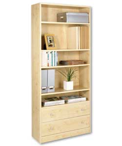Tall Wide Extra Deep 2 Drawer Bookcase