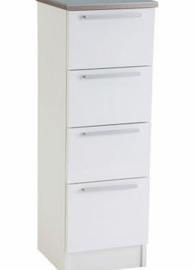 Unbranded Tamar 4 Drawer Base Unit - White Gloss