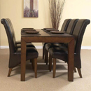 Tampica dark wood dining set furniture