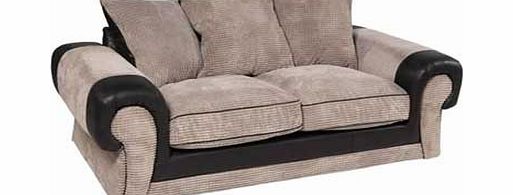 Unbranded Tangent Pillow Back Regular Sofa - Brown