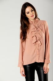 Unbranded Tara Chiffon Ruffle Blouse