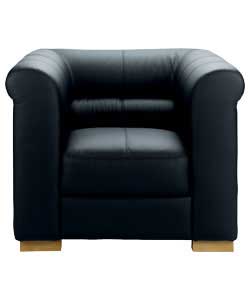 Taranto Leather Chair - Black